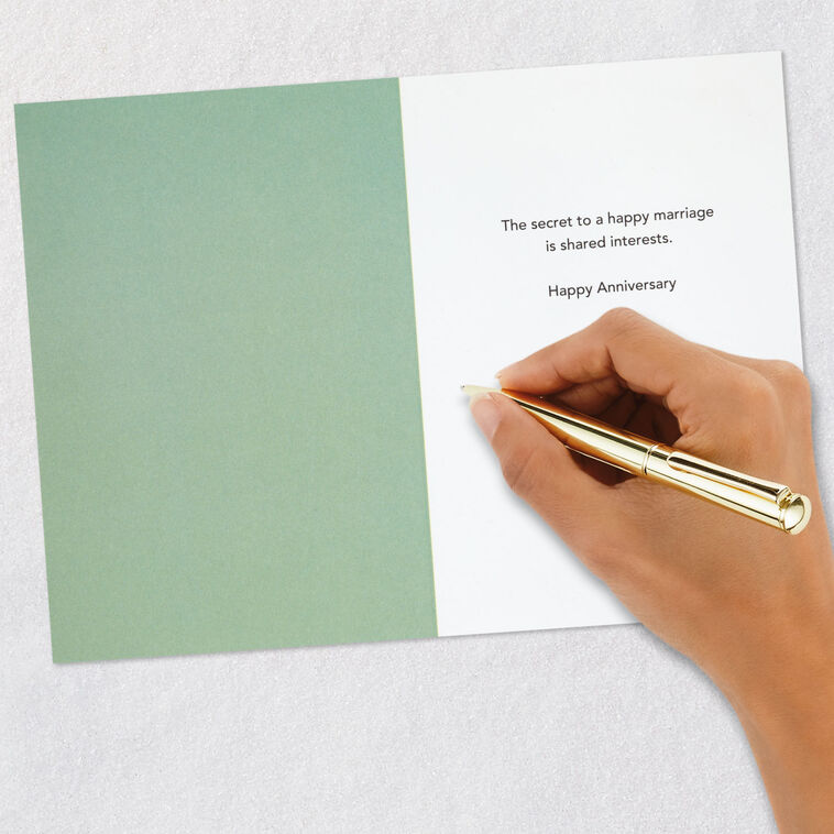 Older Couple with Beers Funny Anniversary Card Signing card image number 6