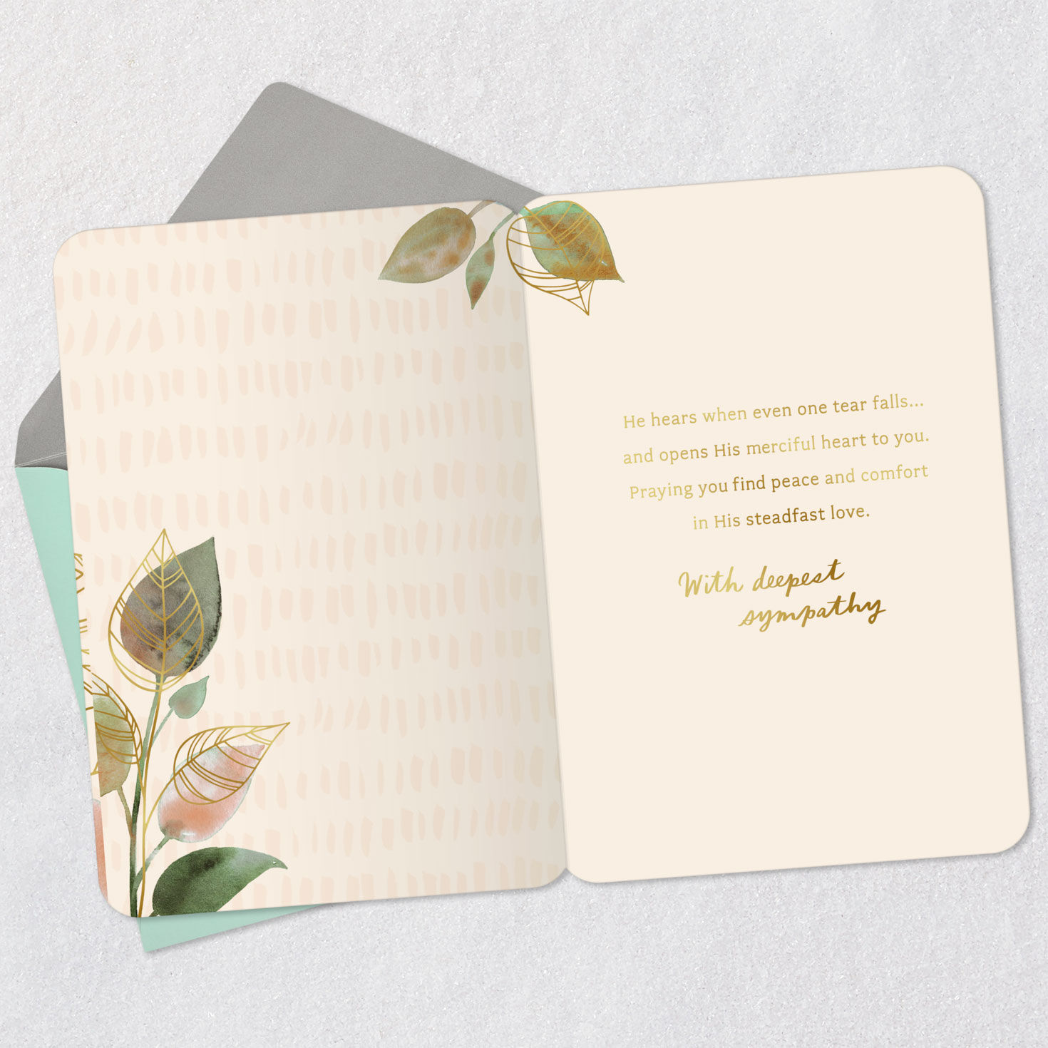 His Eye Is on the Sparrow Sympathy Card, , large image number 3