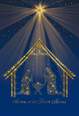 Starlit Nativity Scene Italian-Language Christmas Card, , large image number 1