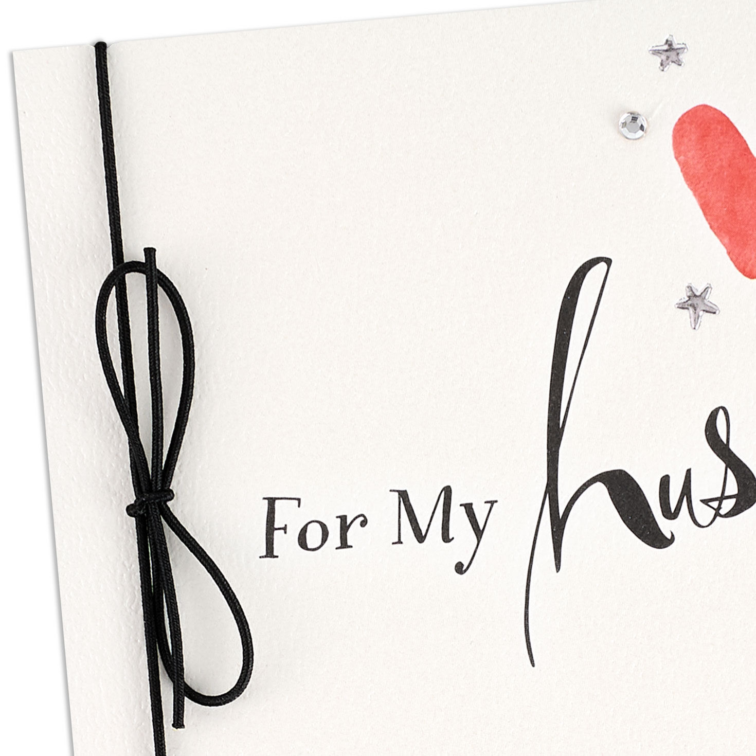 Monochrome Hearts Valentine's Day Card for Husband Card Front Detail image number 4