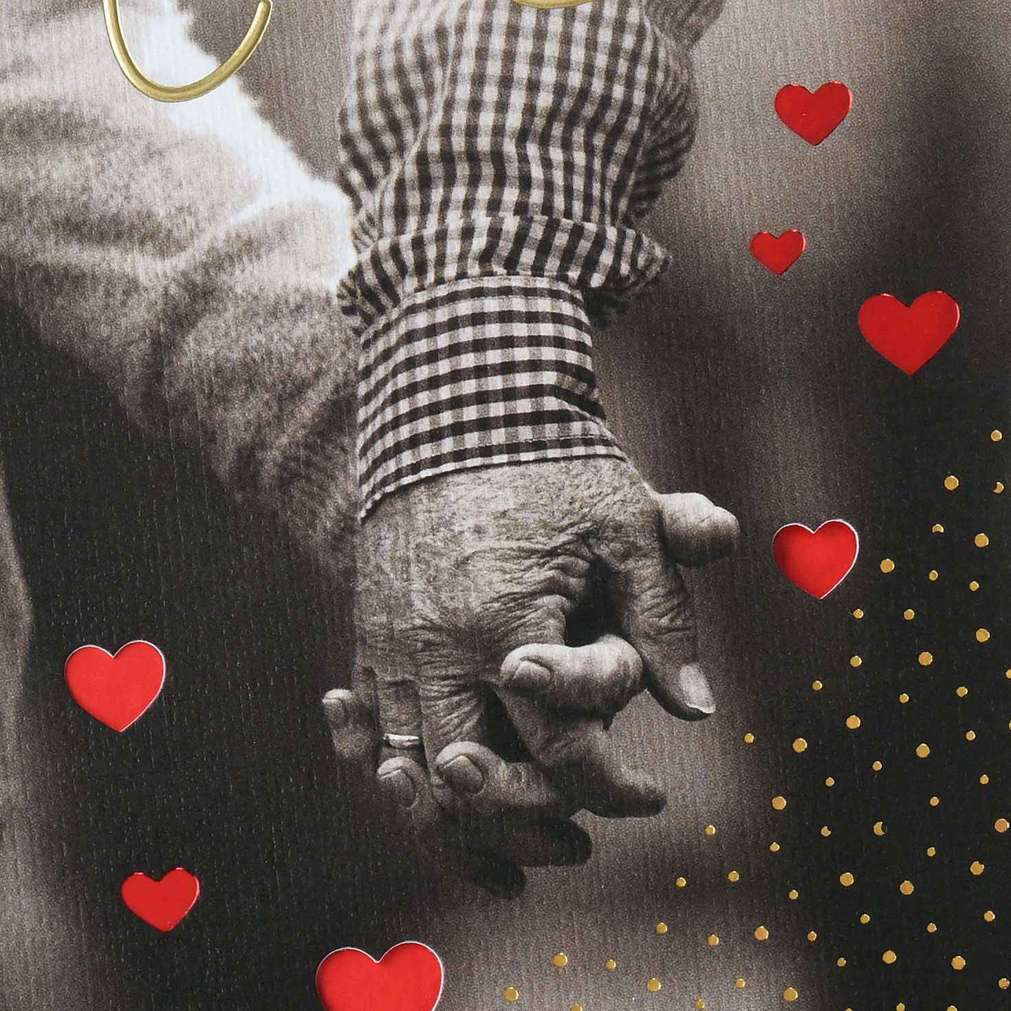 Older Couple Holding Hands Husband Valentine's Card Card Front Detail image number 5