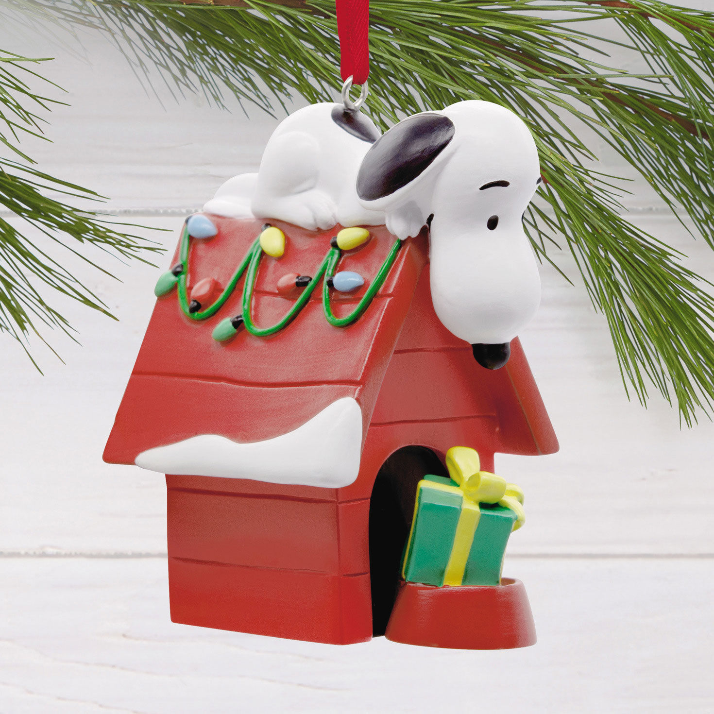 Peanuts® Snoopy on Holiday Doghouse Hallmark Ornament for only USD 11.49 | Hallmark
