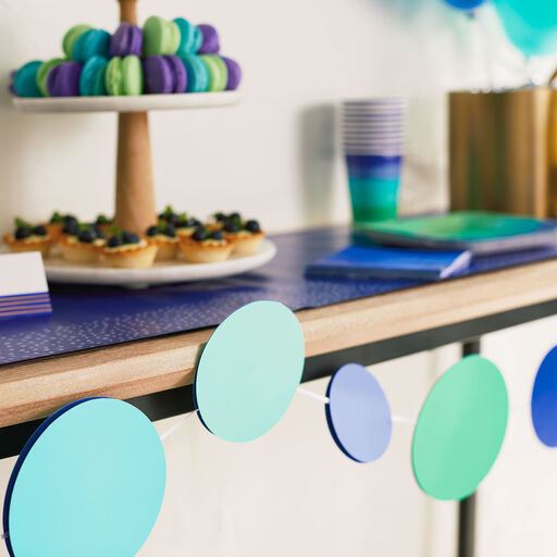 Color Pop Party Decor Kit, Cool Ombré Stripe, 