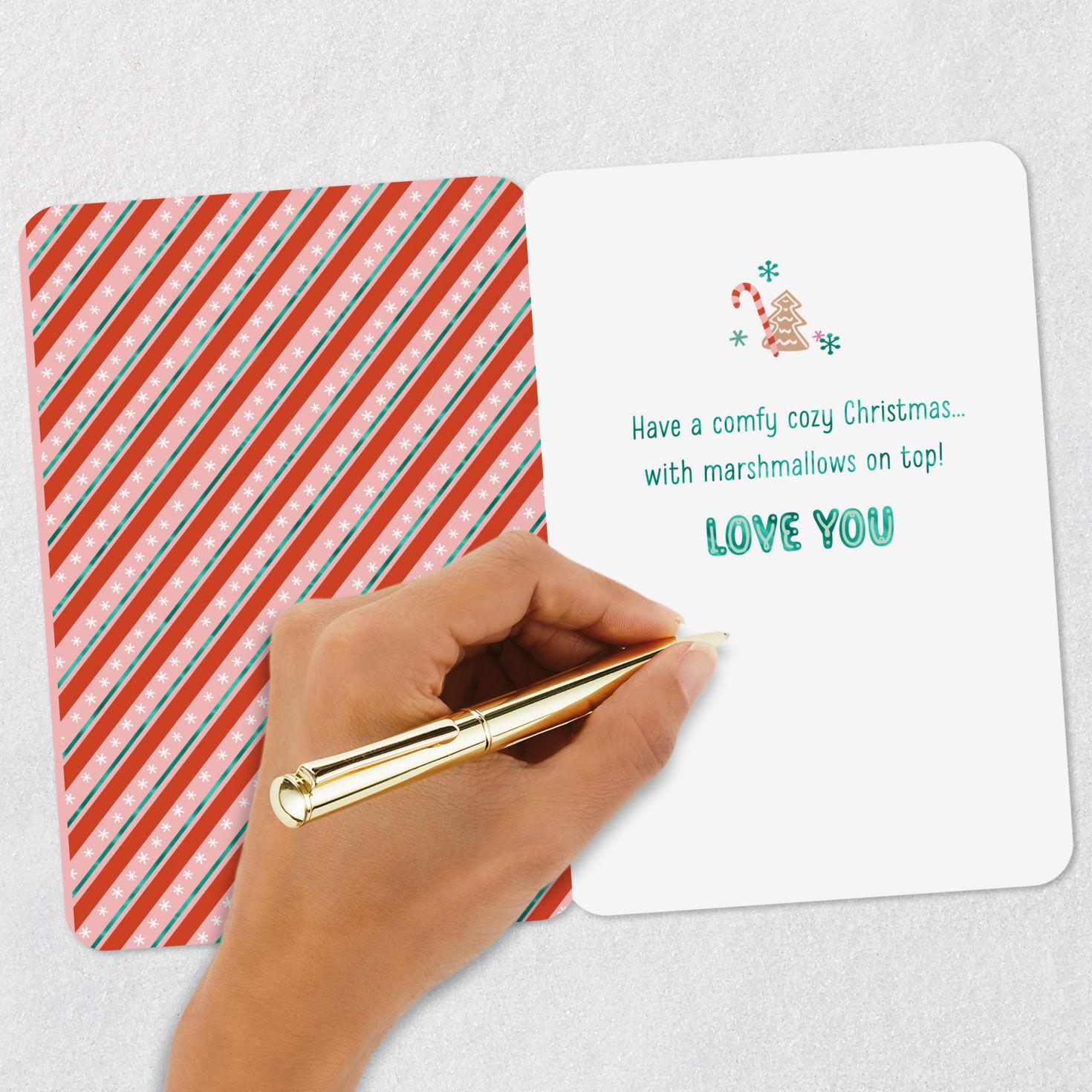 WHITE COTTON CARDS Weihnachtskarte „Lovely Niece“ – Handgefertigt Mit Glitzer, 16x16 Cm Inkl. Umschlag