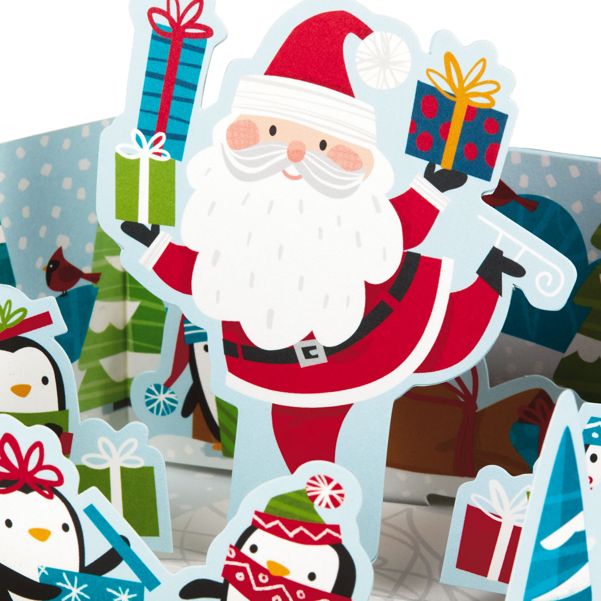 Skating Santa Musical 3D PopUp Christmas Card With Motion Greeting