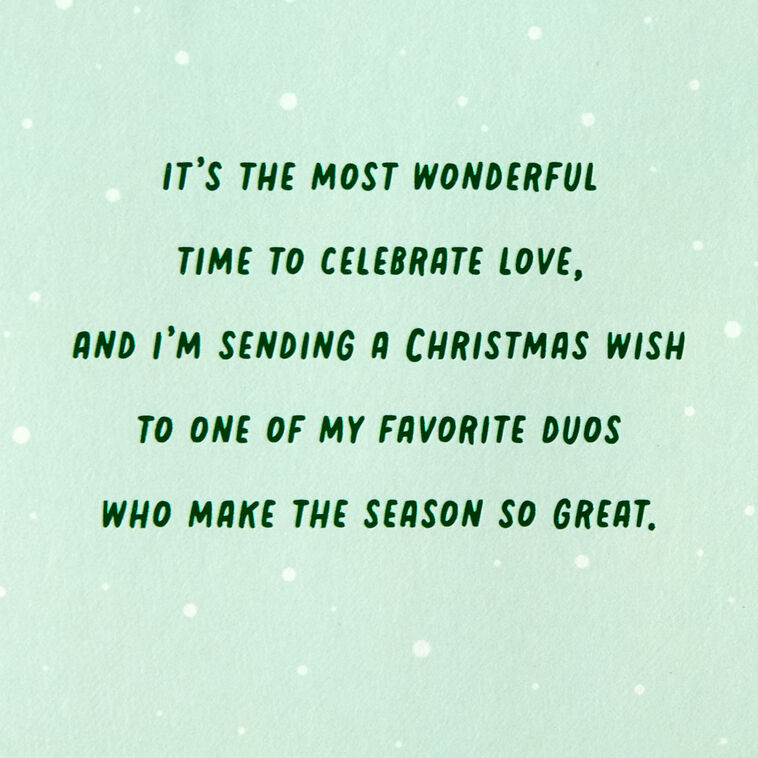 Snowmen Christmas Card for Sister and Brother-in-Law Sentiment image number 2