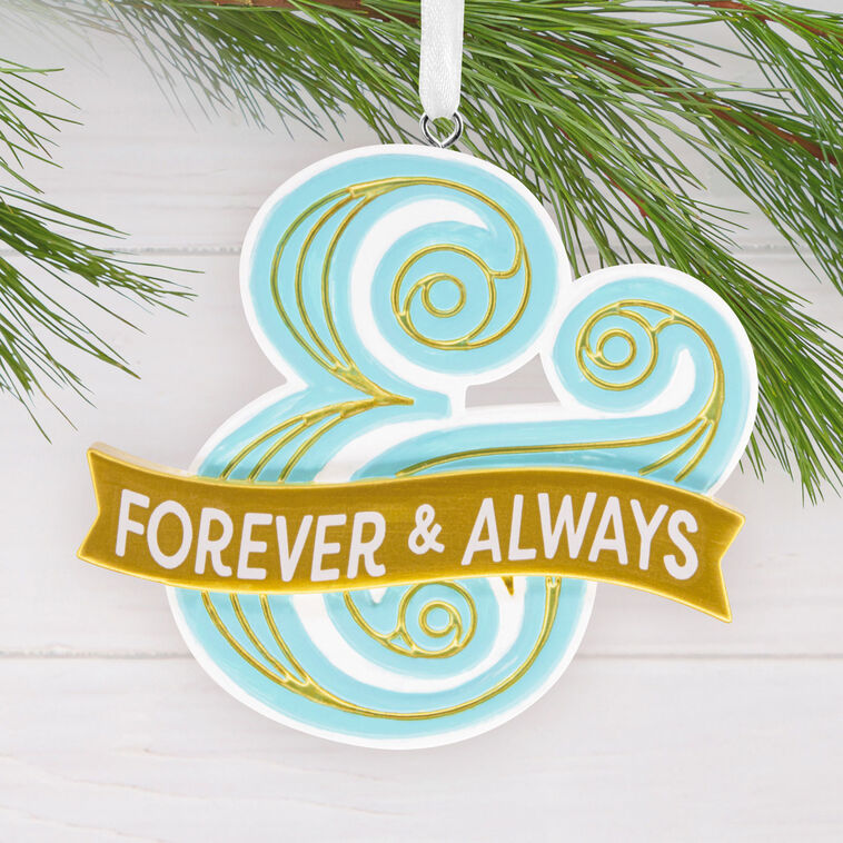 Ampersand Christmas Ornament hanging on tree image number 2