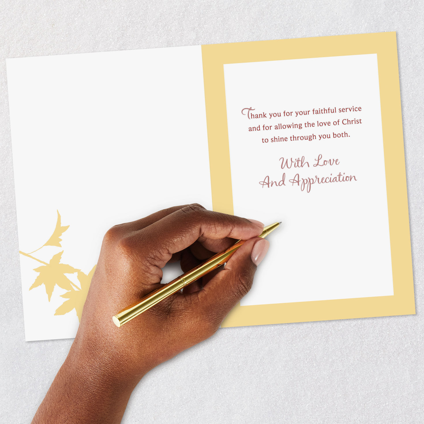 Apples Clergy Thank You Card for Minister and Wife Signing card image number 6