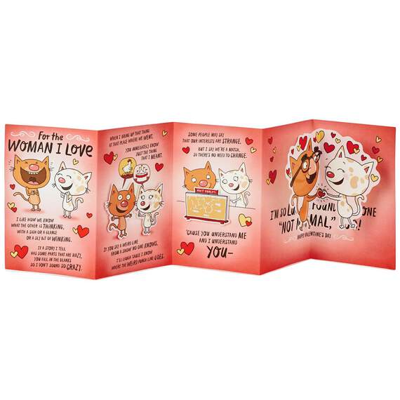 Funny Cats Valentine's Day Card for Wife, , large image number 4
