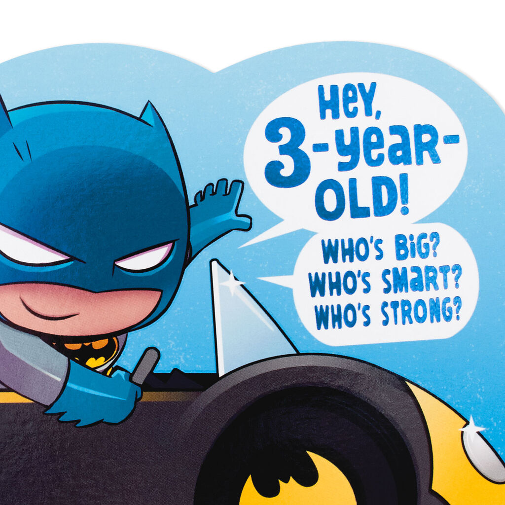 Dc Comics Dc Super Friends Batman 3rd Birthday Card