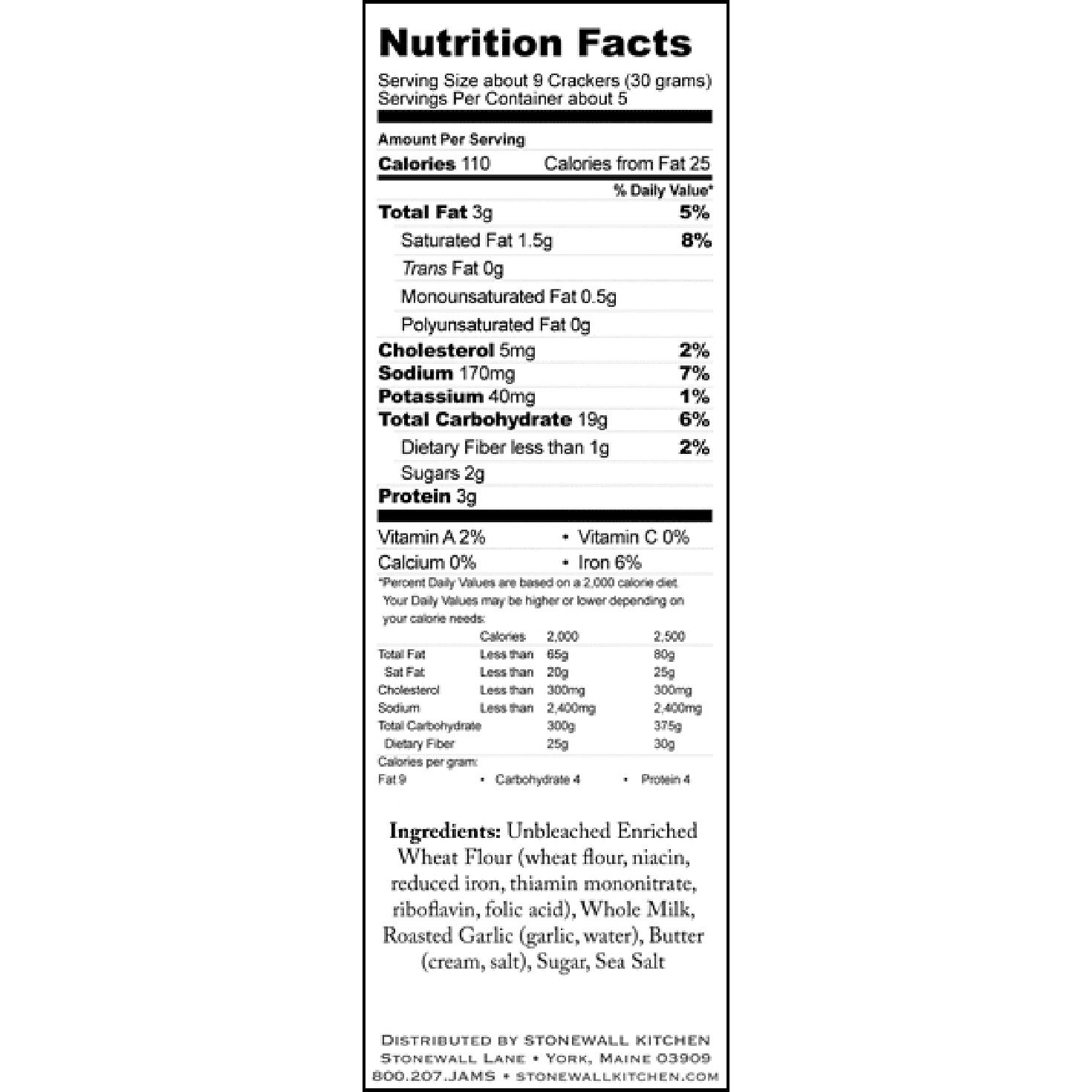 Stonewall Kitchen Roasted Garlic Crackers, 5 oz., , large image number 2