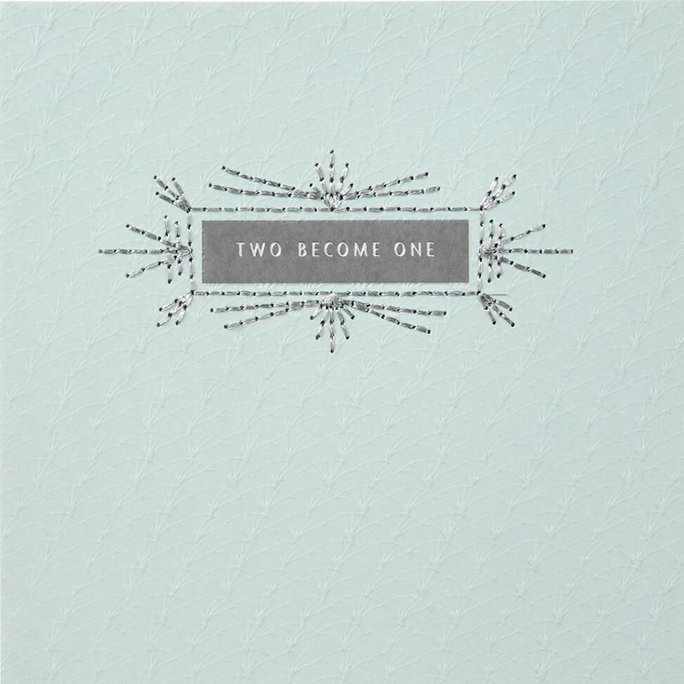 Two Become One Wedding Card