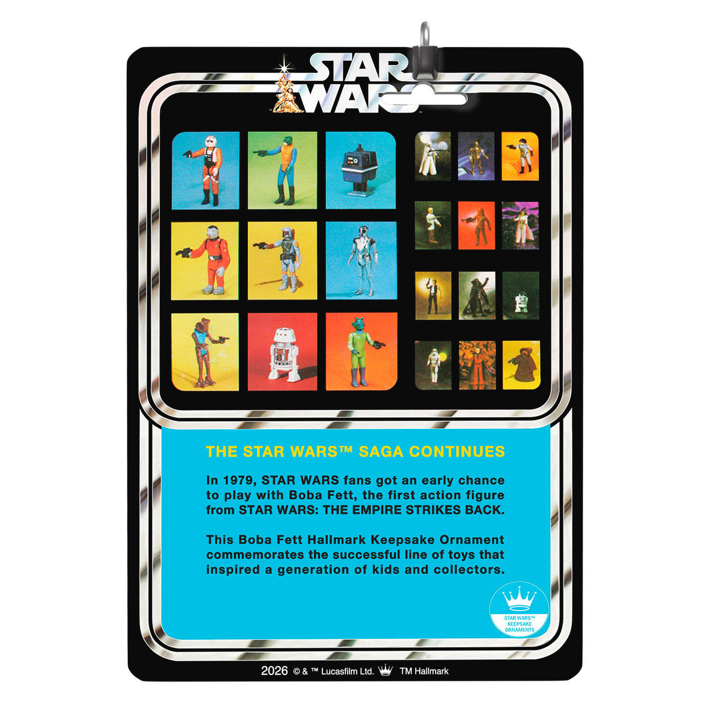 Star Wars Boba Fett Action Figure Ornament Back image number 6