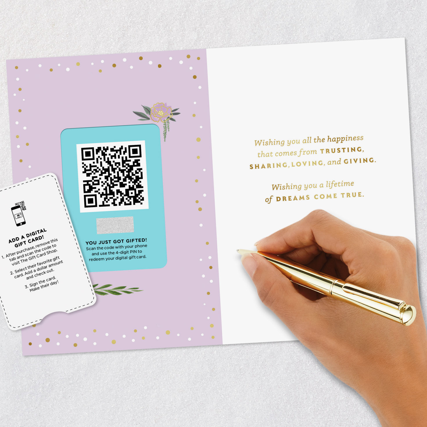 A Lifetime of Dreams Come True Gift Card Greeting Wedding Card, , large image number 9