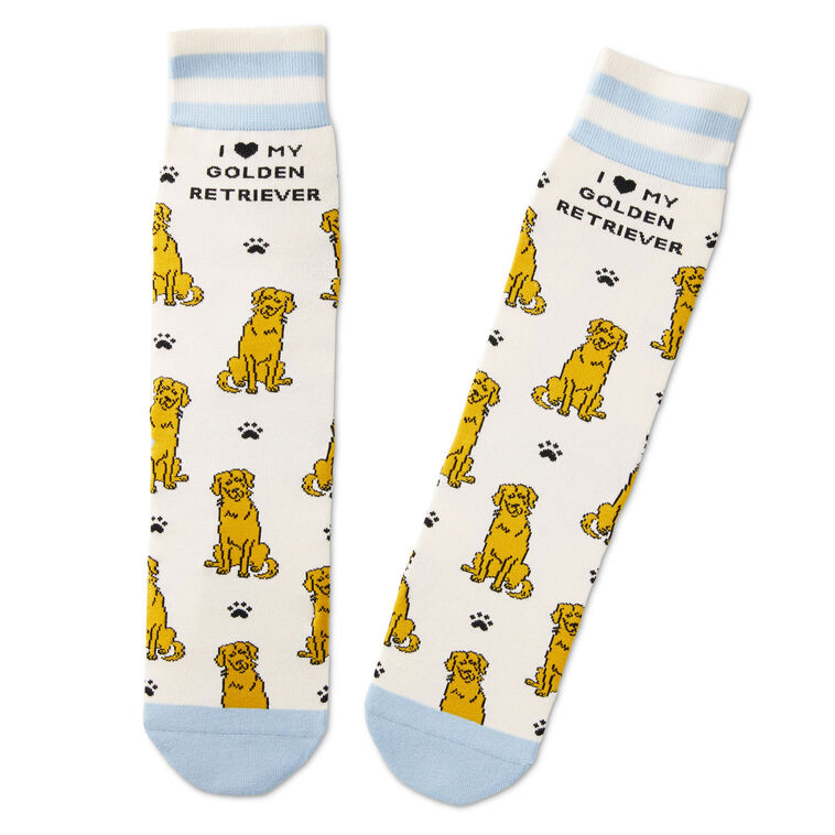 I Love My Golden Retriever Crew Socks