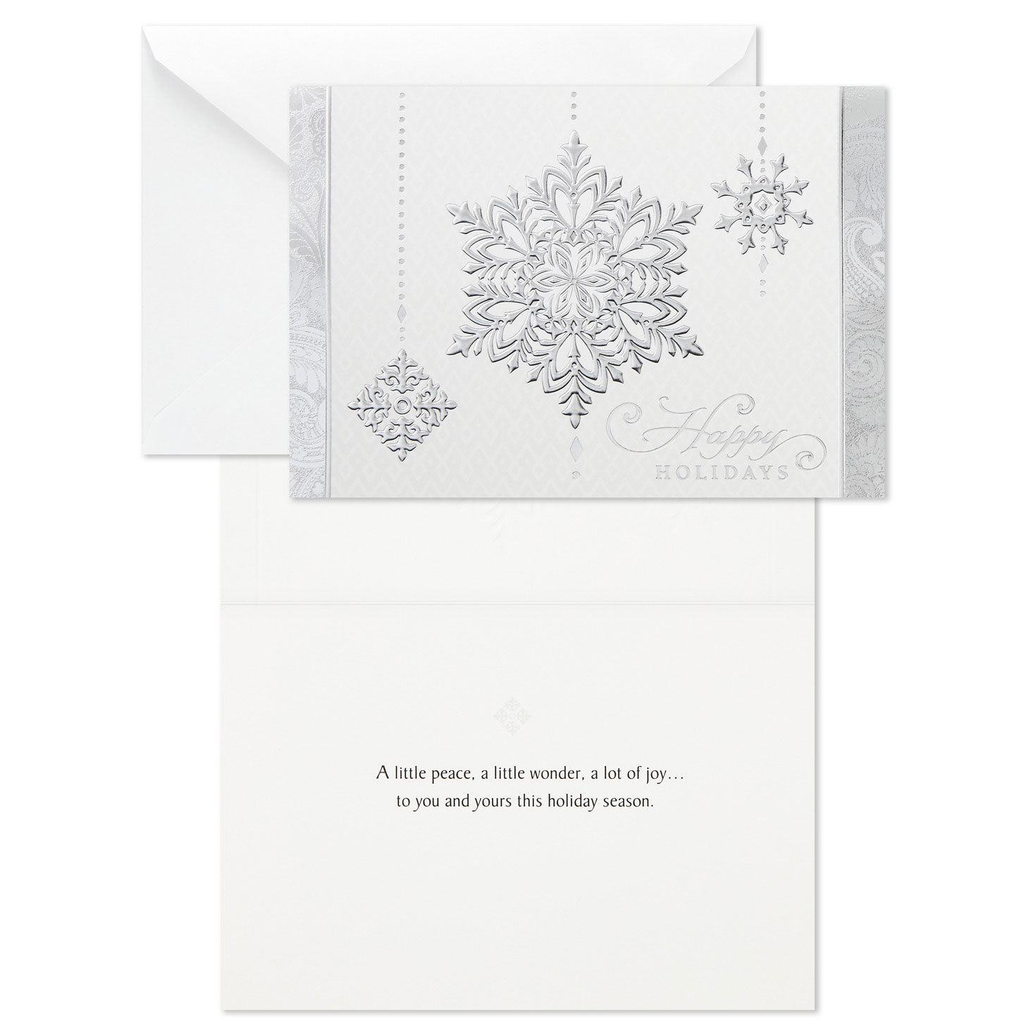 Silver Snowflakes Boxed Holiday Cards, Pack of 40, , large image number 3