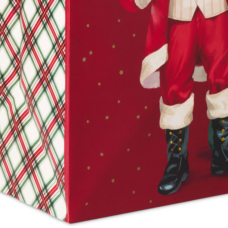 Smiling Santa Extra-Deep Christmas Gift Bag Base/Side Detail image number 5