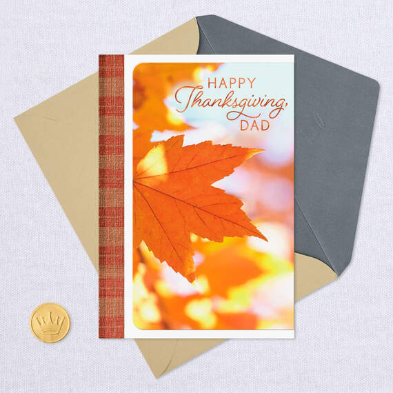 Grateful for a Dad Like You Thanksgiving Card, , large image number 5