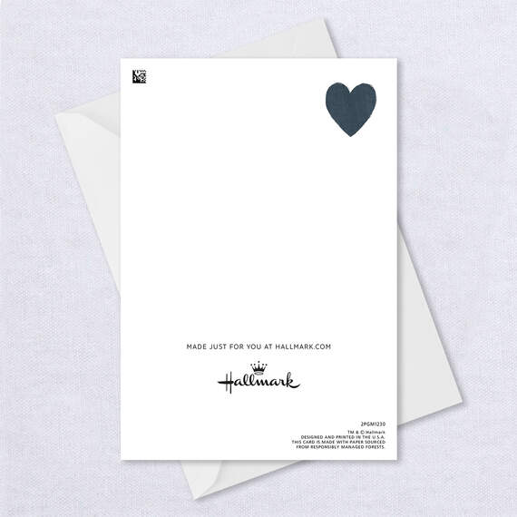 Personalized Navy Heart Frame Blank eCard, , large image number 3