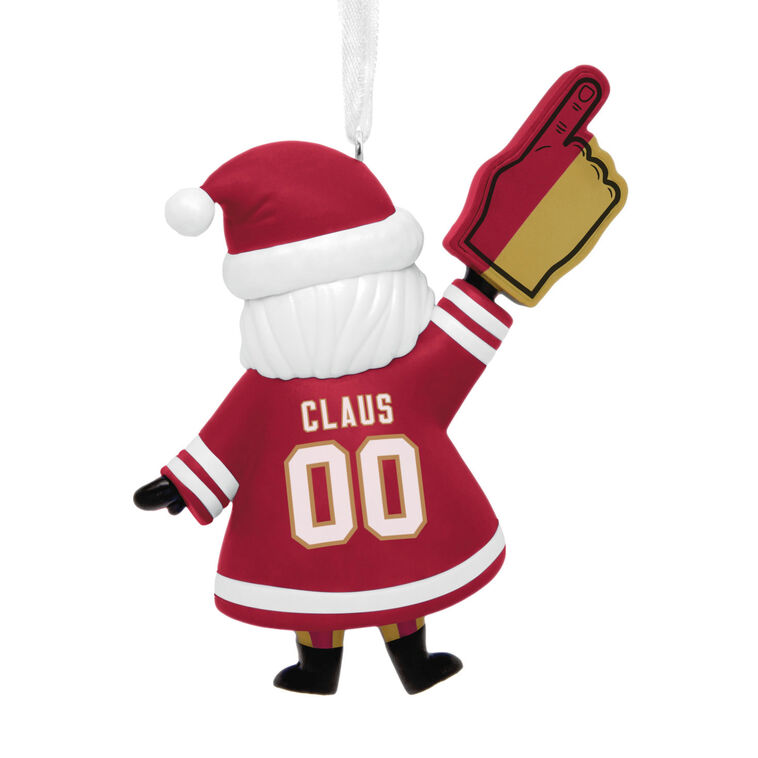 San Francisco 49ers Santa Fan Christmas Ornament back image number 6