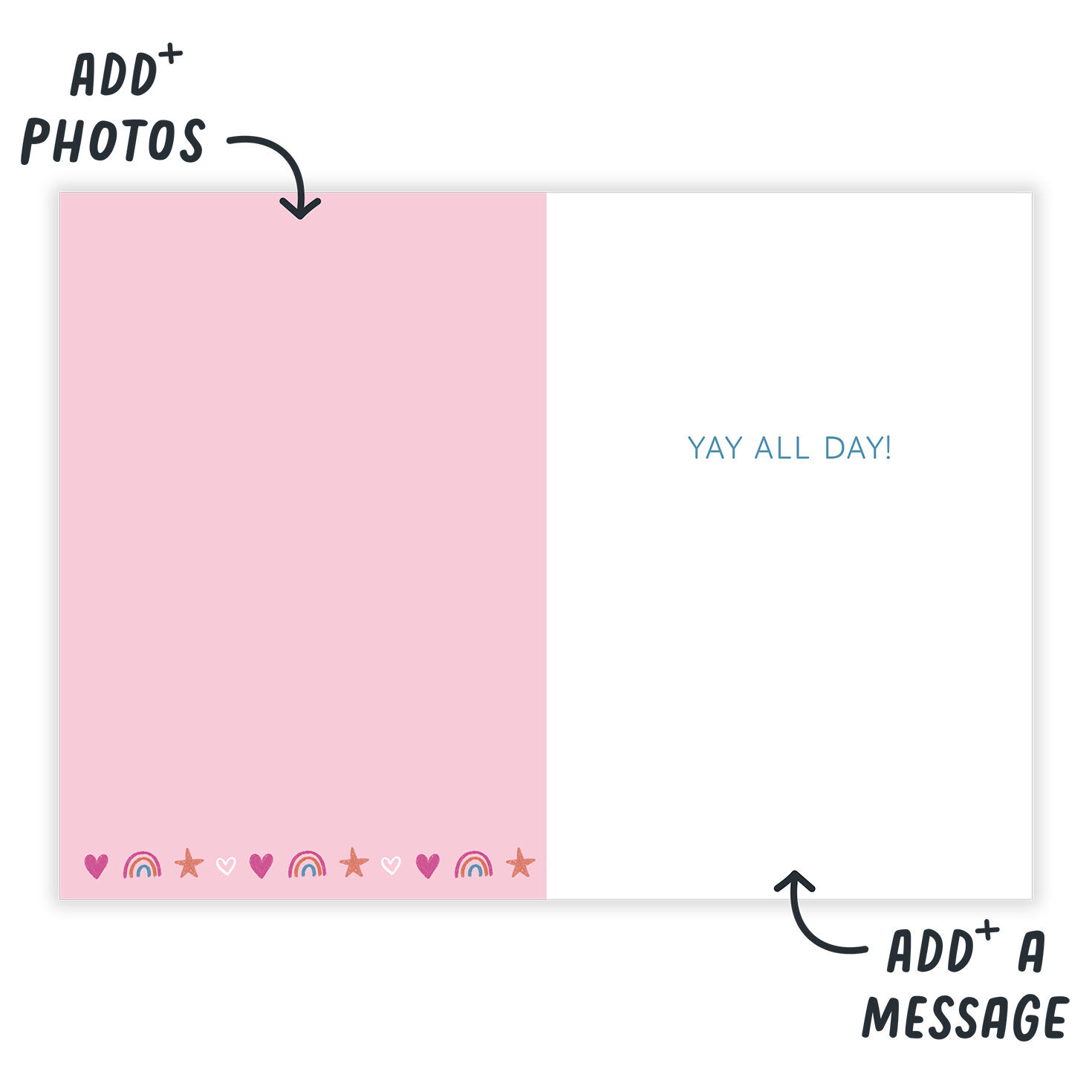 Pink Scrapbook Design Personalized Birthday Card Open Card indicating personalization image number 3