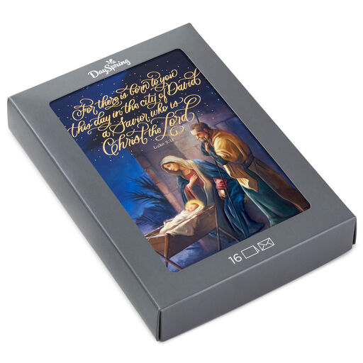 DaySpring A Savior Born to You Boxed Christmas Cards, Pack of 16, 
