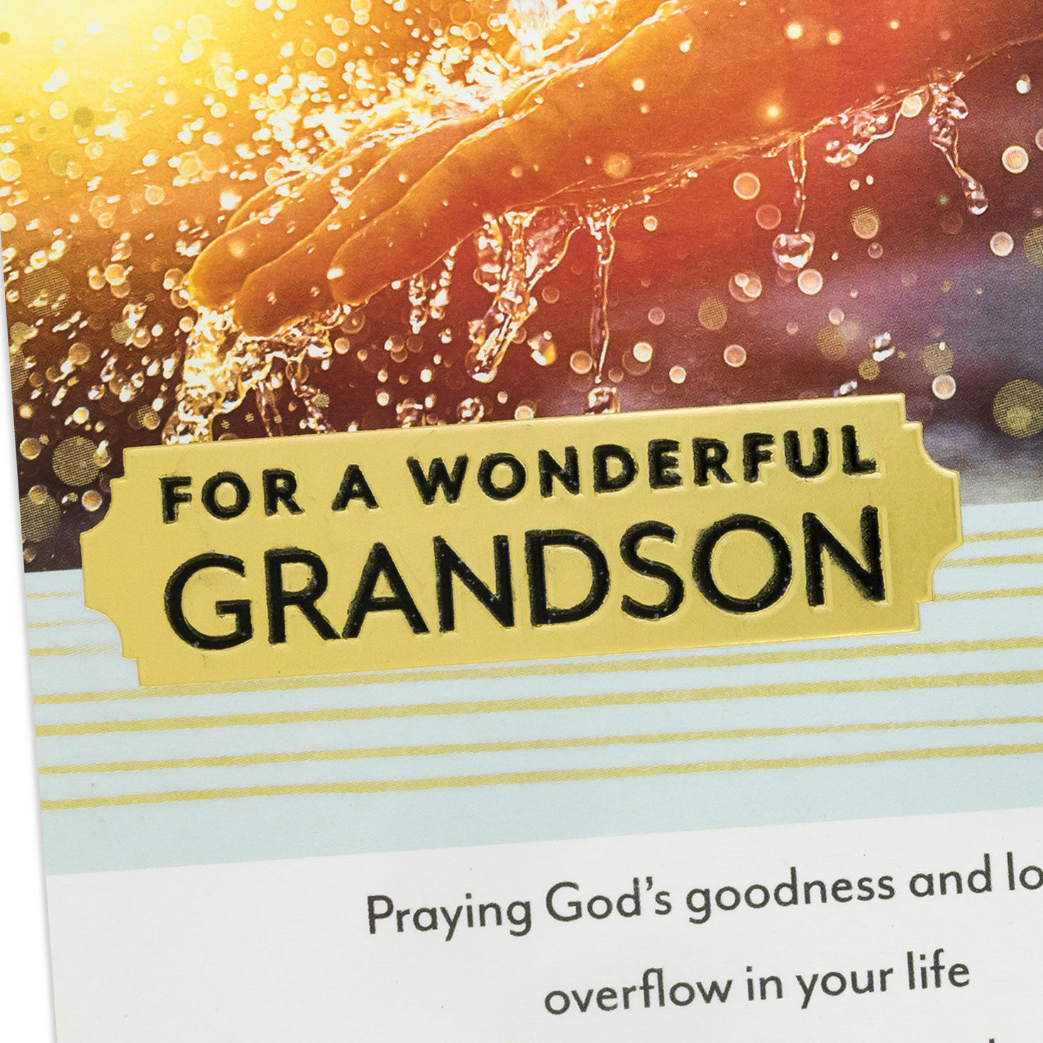 Water Splashing Hand Religious Graduation Card Card Front Detail image number 5