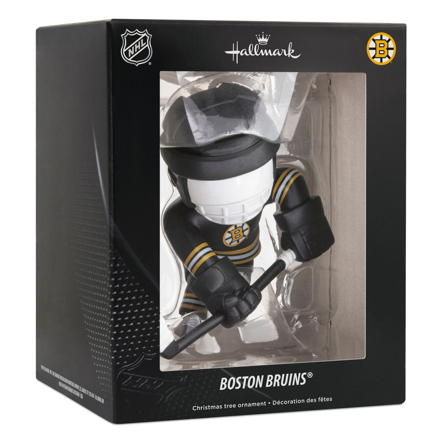 Boston Bruins Hockey Player Christmas Ornament package front image number 7