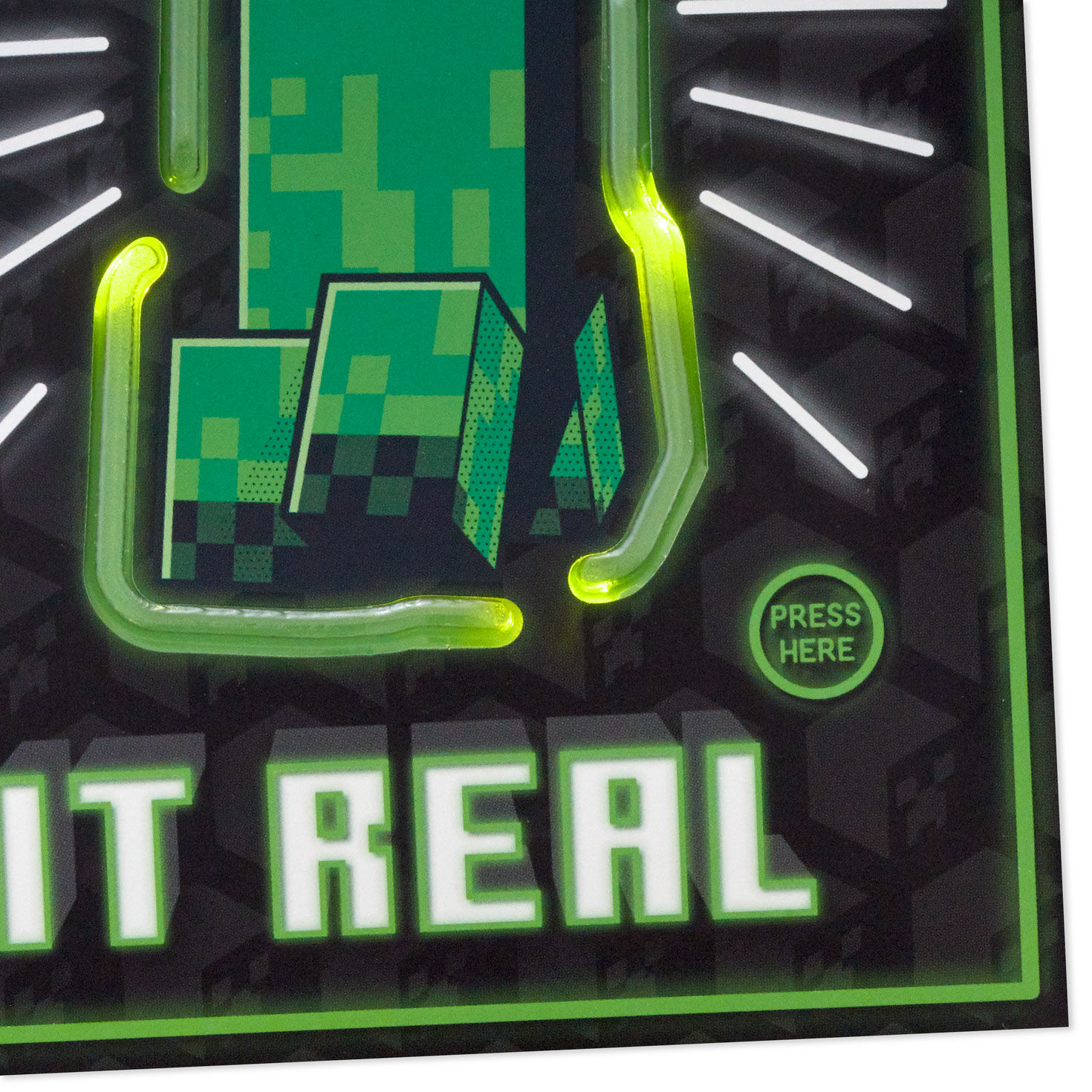 Minecraft Creepin' It Real Musical Birthday Card With Light for only USD 9.99 | Hallmark