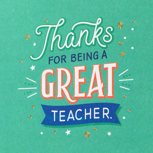 You Make a Difference Thank You Card for Teacher, 