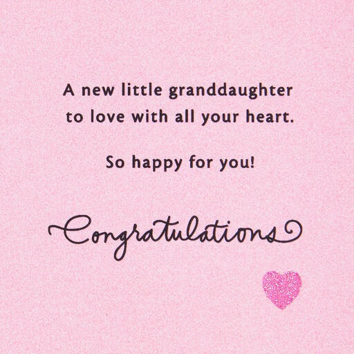 New Granddaughter to Love New Baby Card for Grandparents, 
