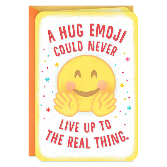 Virtual Hugs Emojis Thinking of You Card, , large image number 1