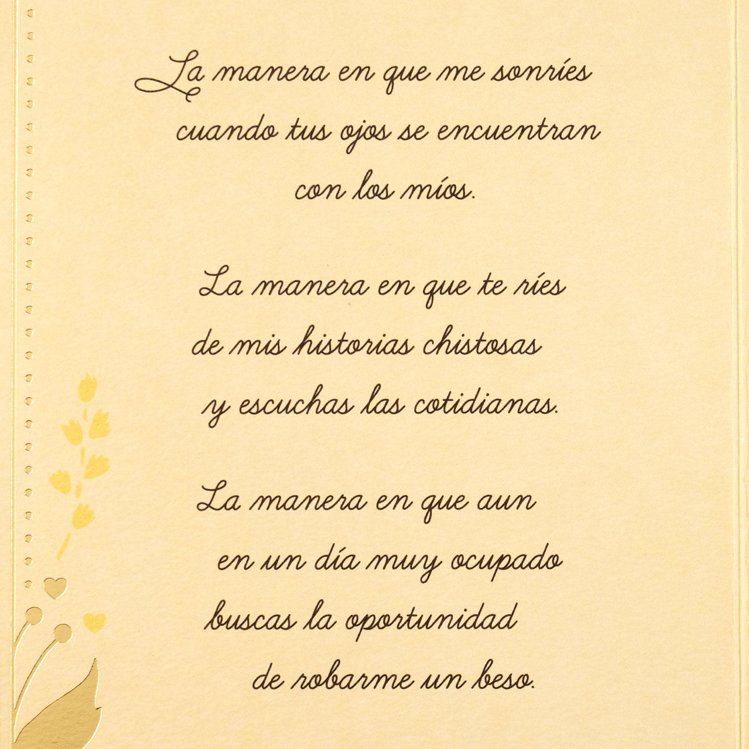 Couple Holding Hands Love Card in Spanish Sentiment image number 2