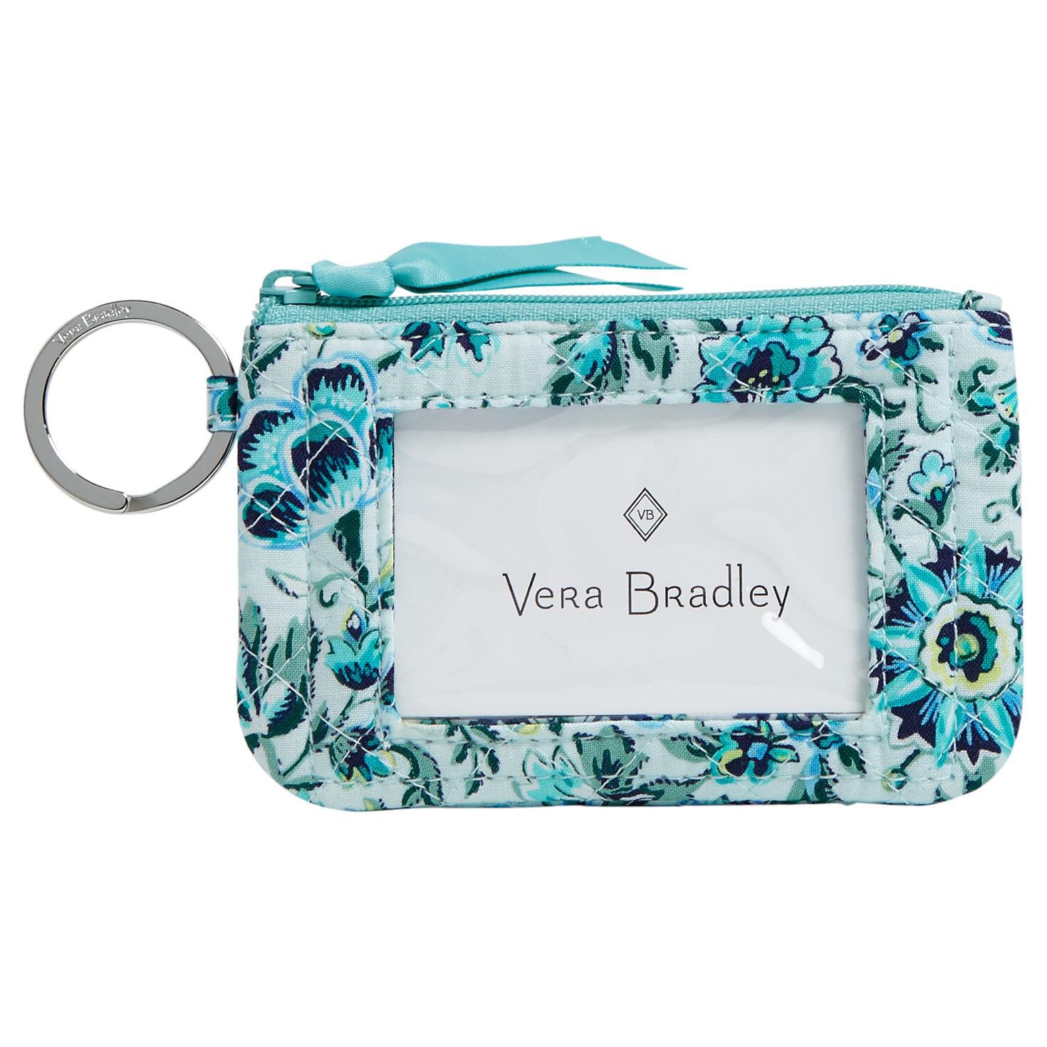 Vera Bradley Iconic Zip Id Case In Cloud Vine Handbags Purses