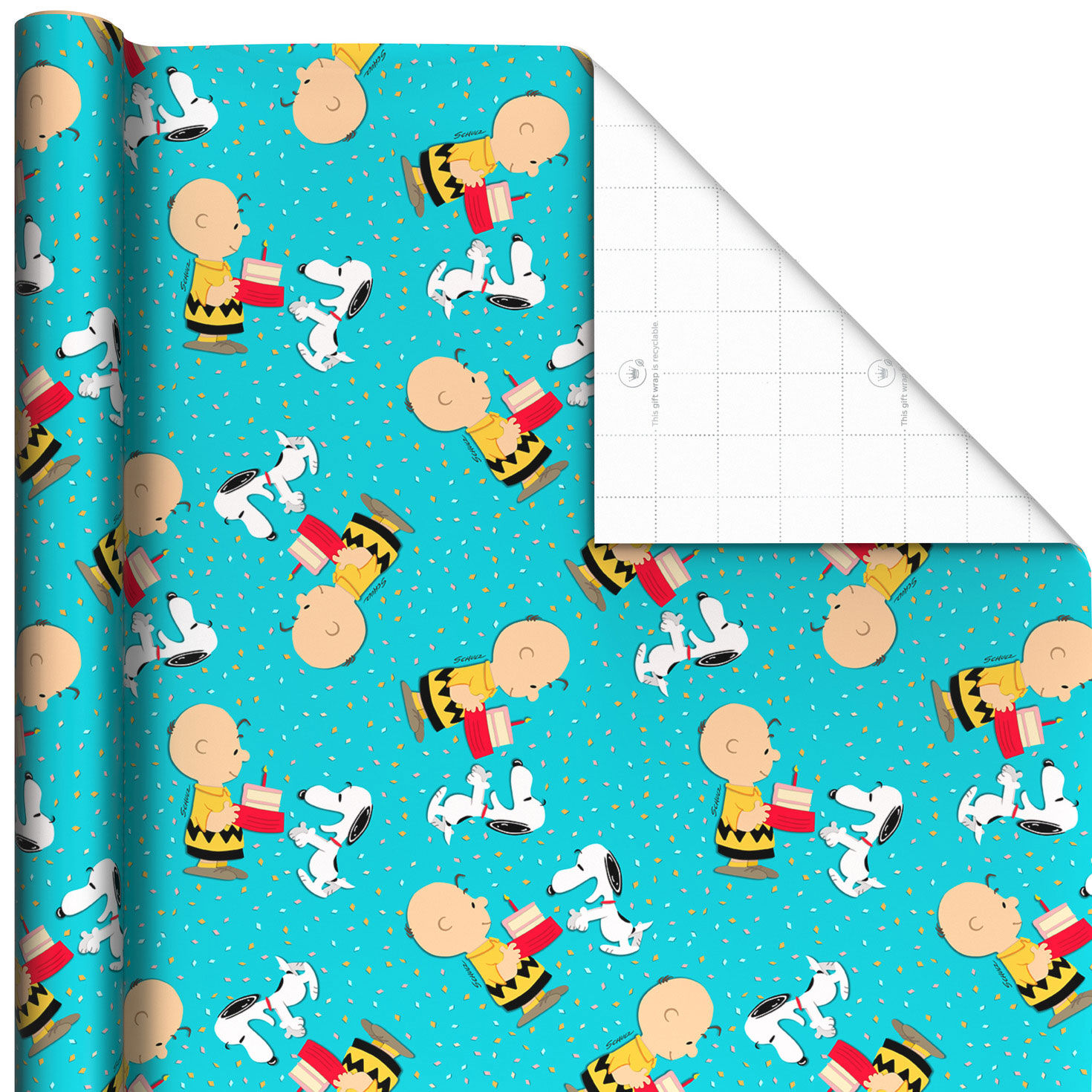 Peanuts Birthday Party Wrapping Paper Roll 3-Pack  image number 4