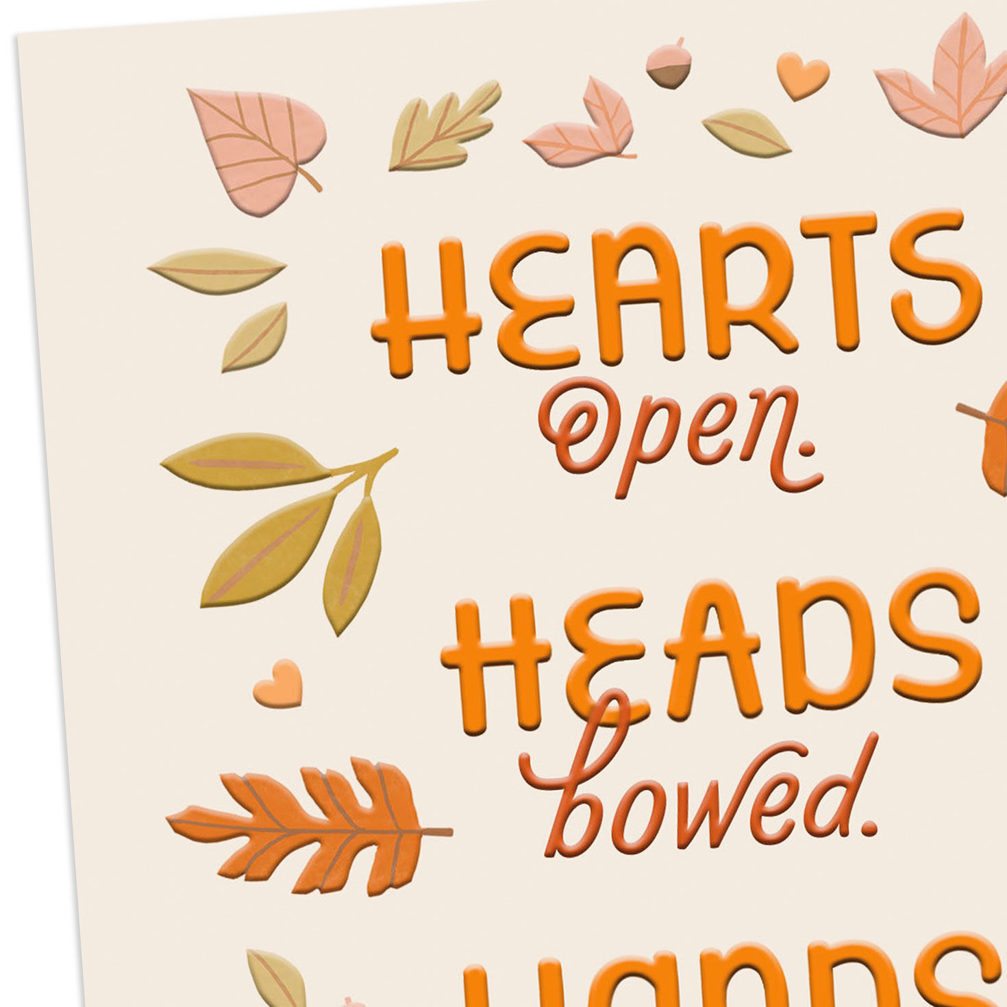 Autumn Leaves Border Thanksgiving Card Card Front Detail image number 4
