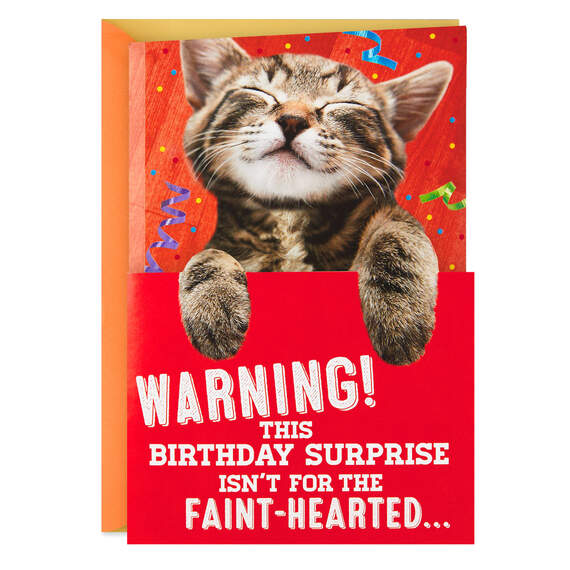 Cute-Hearted Kitten Birthday Card With Sound and Motion