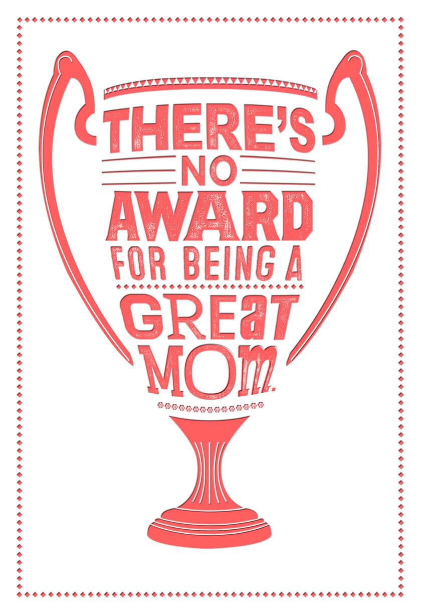 Great Mom Trophy Mother's Day Card