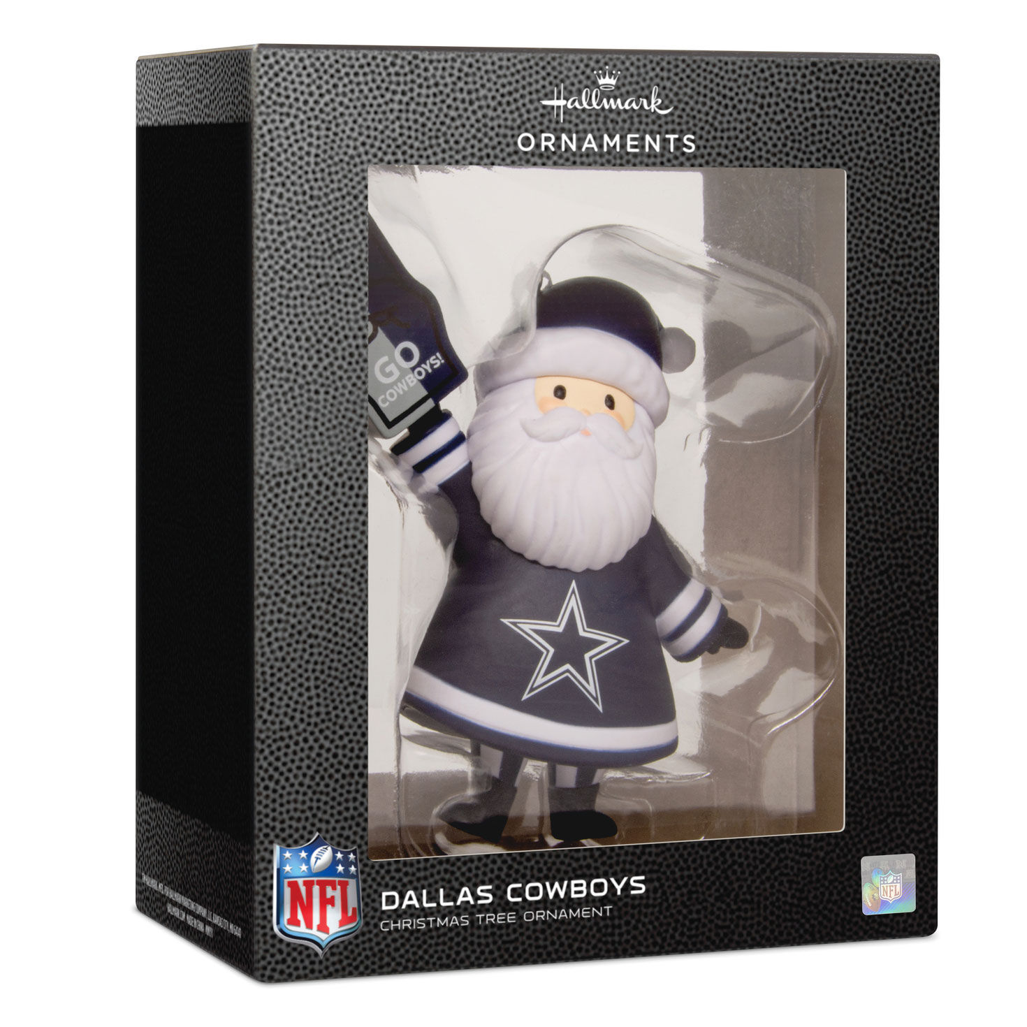 Dallas Cowboys Santa Fan Christmas Ornament package front image number 7