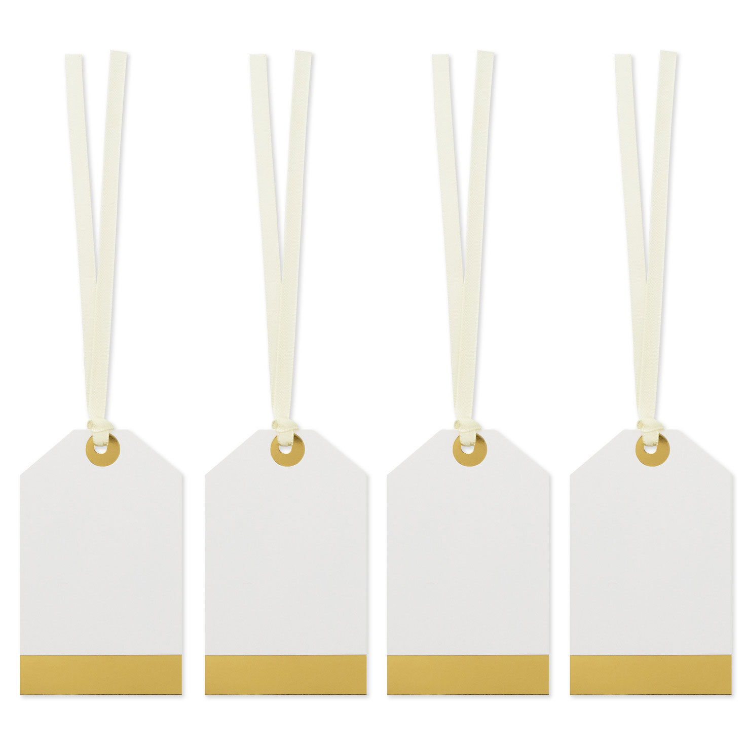 White and Gold 4-Pack Holiday Gift Tags