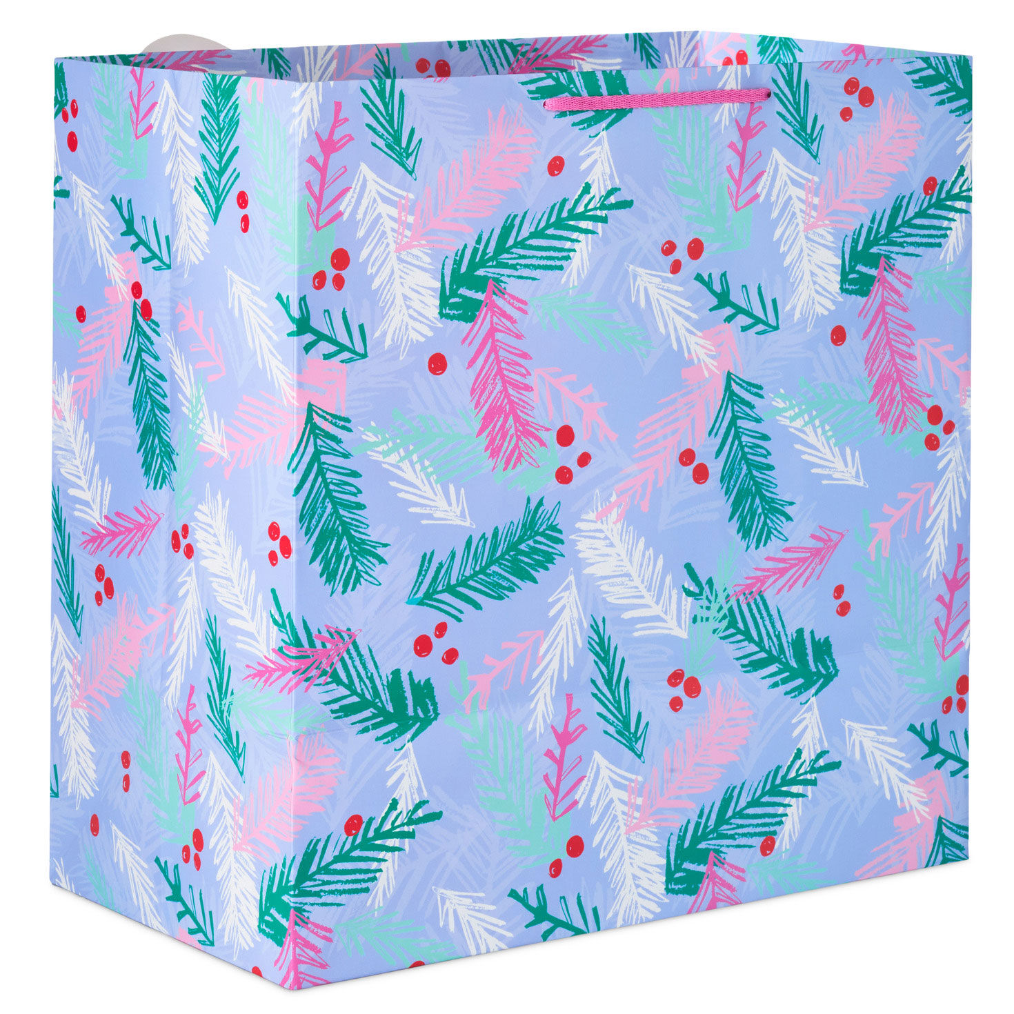 15" Berries and Branches on Purple Extra-Deep Christmas Gift Bag for only USD 5.49 | Hallmark