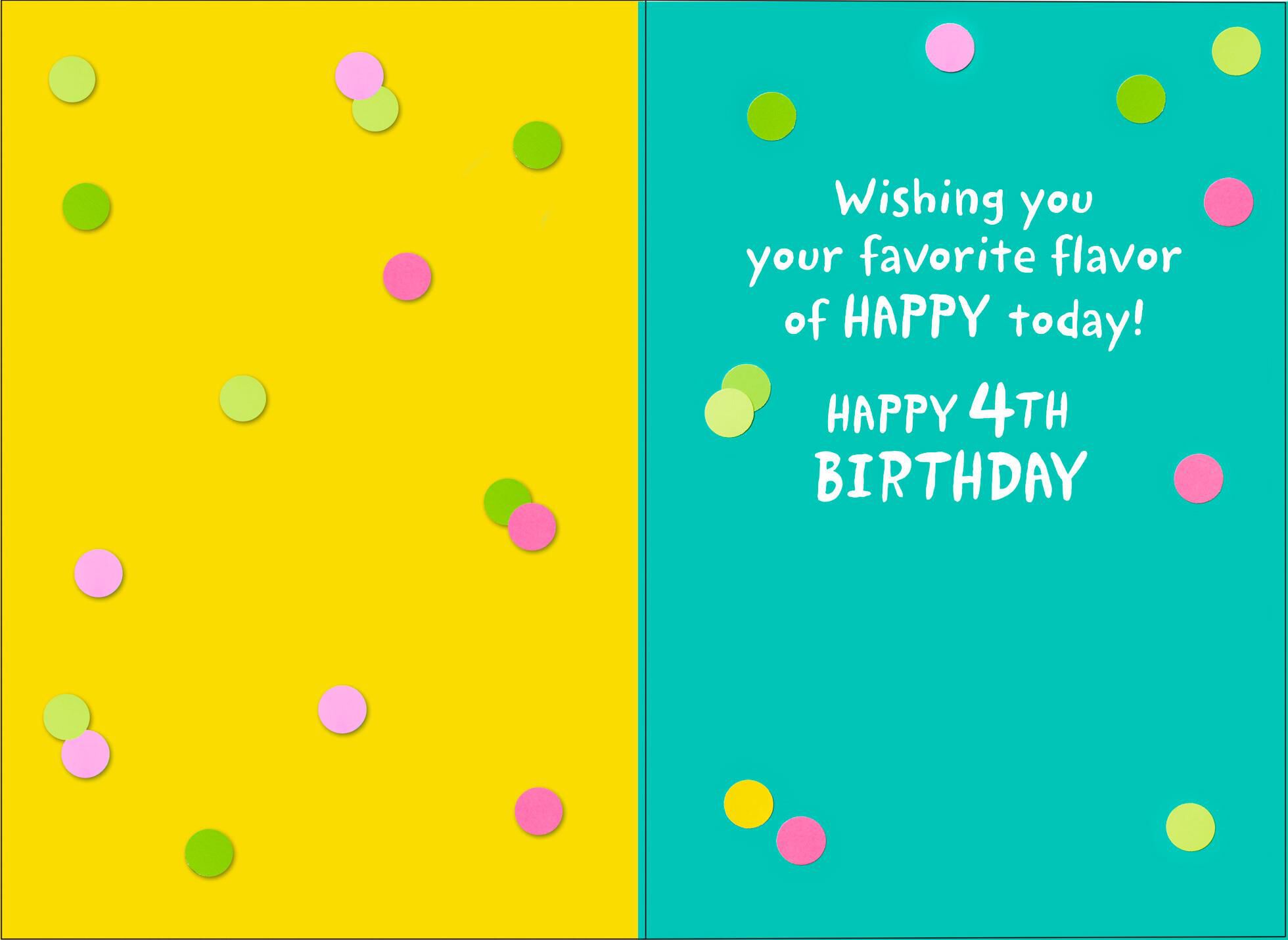 Favorite Flavor 4th Birthday Card