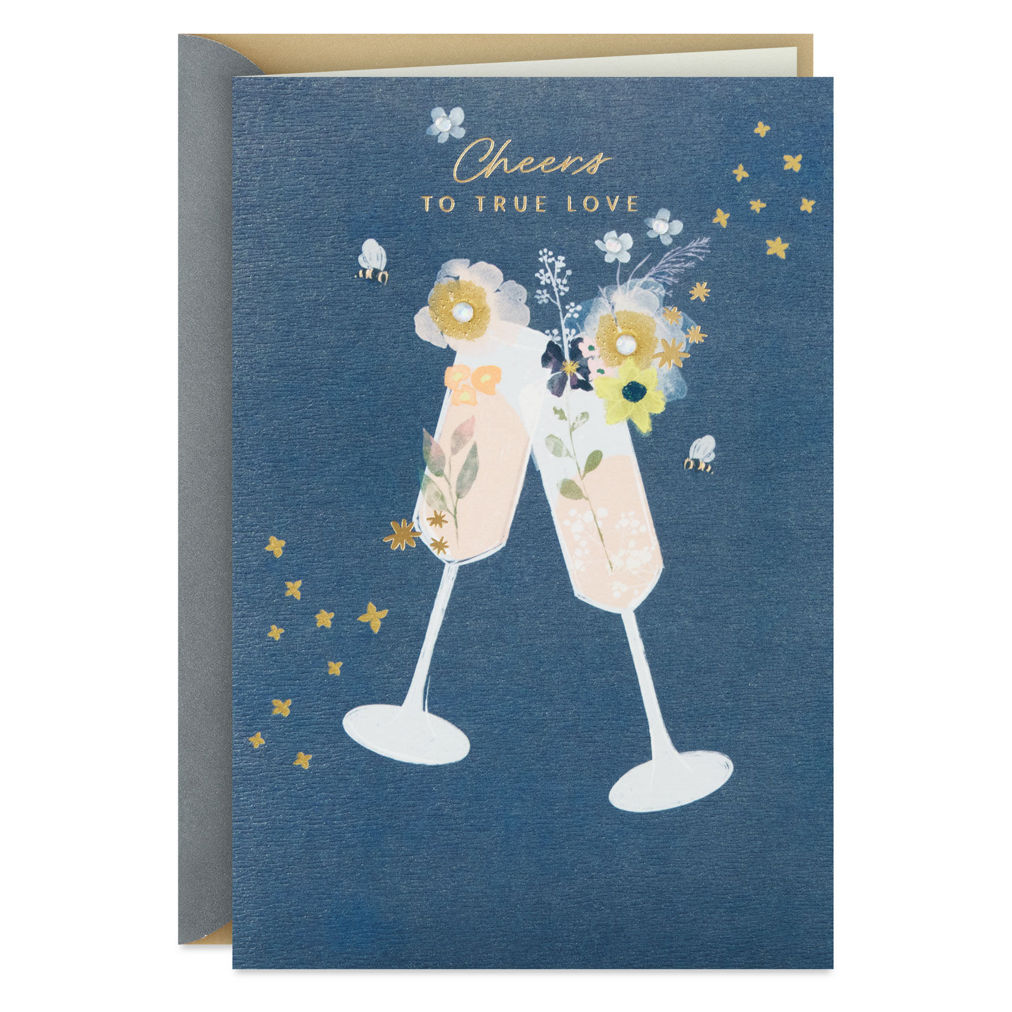 Cheers to True Love Anniversary Card