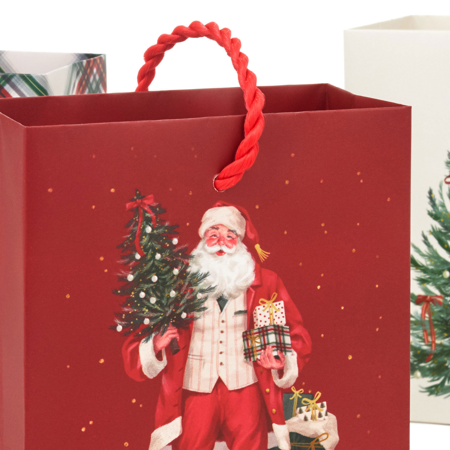 Yuletide Classics 3-Pack Christmas Gift Card Bags Handle Detail image number 4