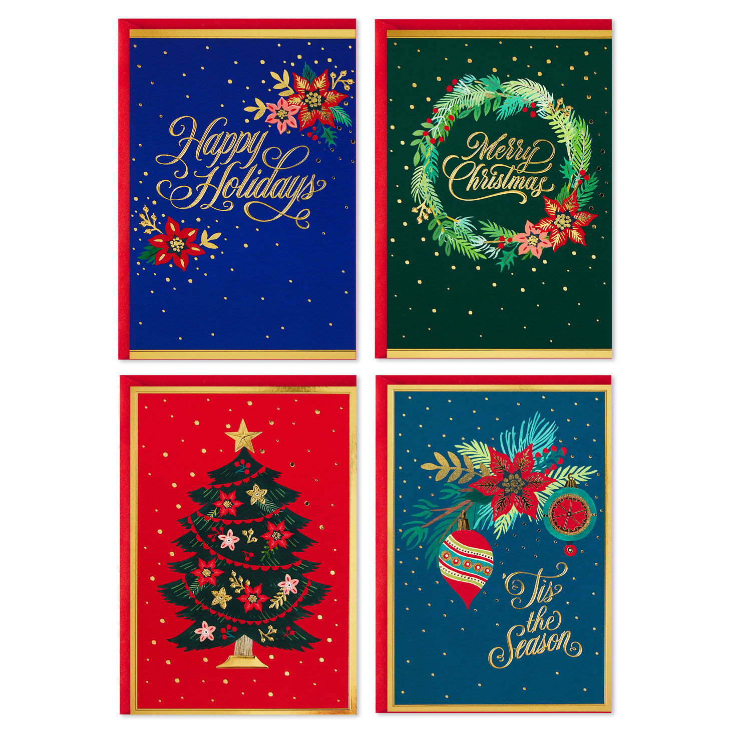 Festive Traditions Assorted Christmas Cards, Box of 40