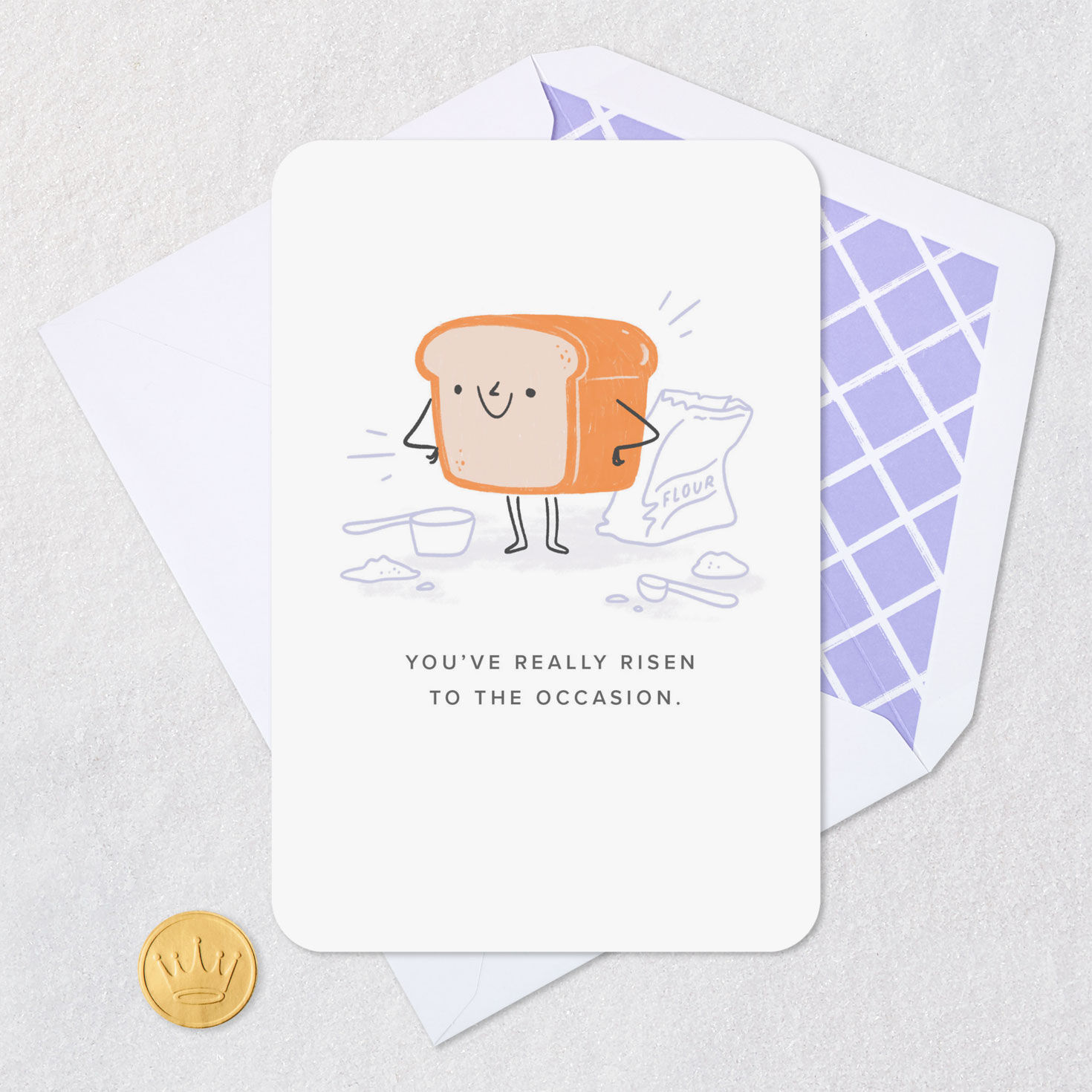 Proud Bread Character Blank Congratulations Card Card Front with Envelope and Gold Seal image number 4