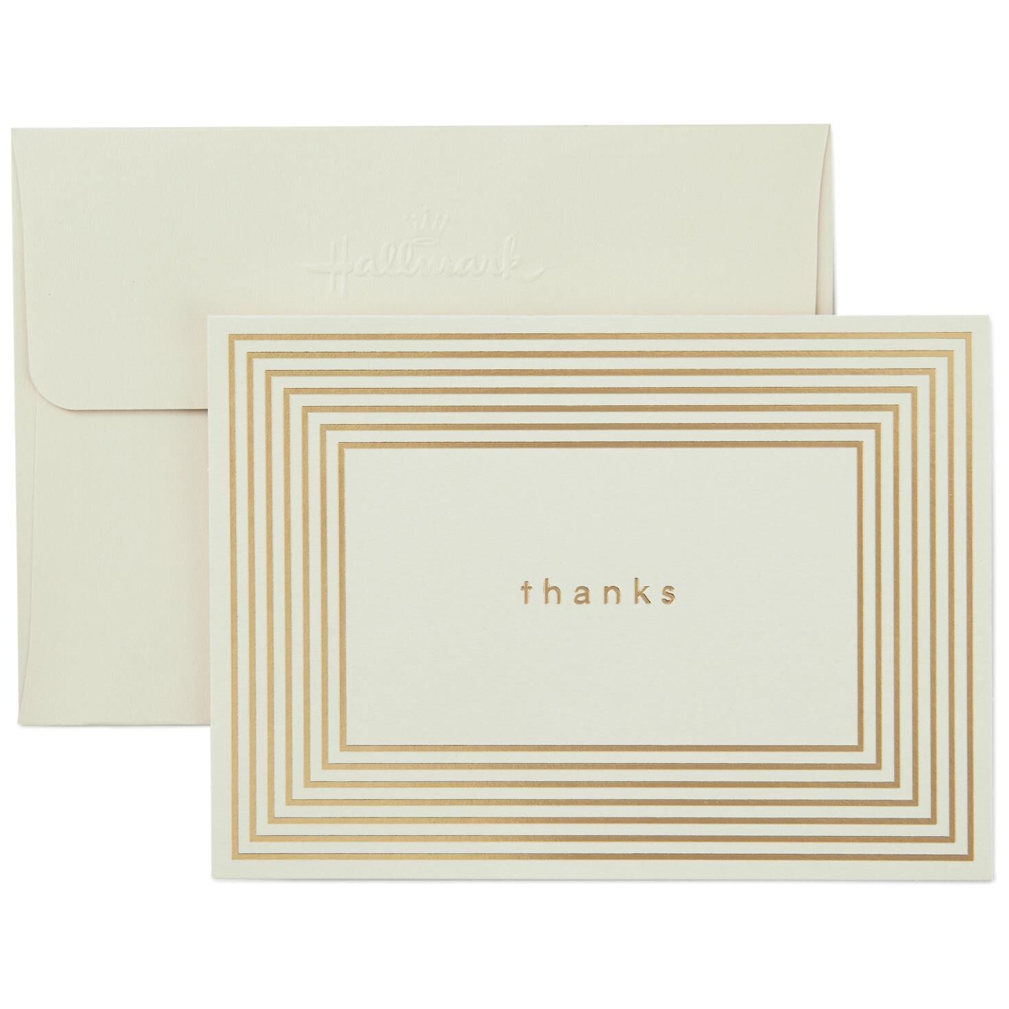 Gold Borders Thank You Notes, Box of 40 for only USD 13.99 | Hallmark