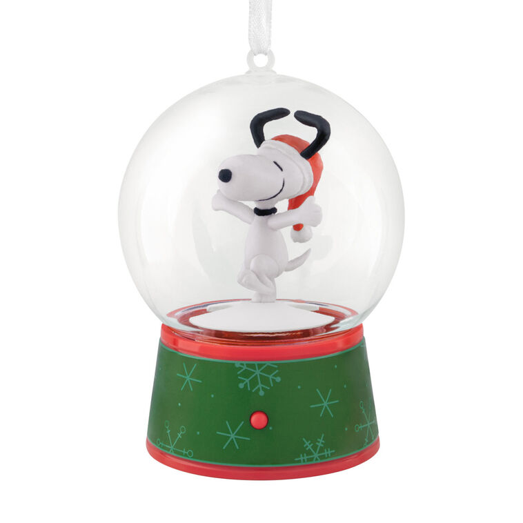 Peanuts® Snoopy Musical Snow Globe Hallmark Ornament With Motion - Hallmark Ornaments