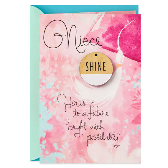 Bright Future Graduation Card for Niece With Shine Token, , large image number 1