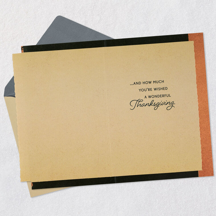 Hallmark Thanksgiving Karten-Set – 3 Karten Mit Umschlägen, Holzmaserungs-Design